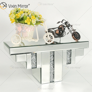 Vxin Factory Supply WXS-007-2 Silver Wall Decor Серебряное стекло и хрустальное зеркало Настенная полка для стены