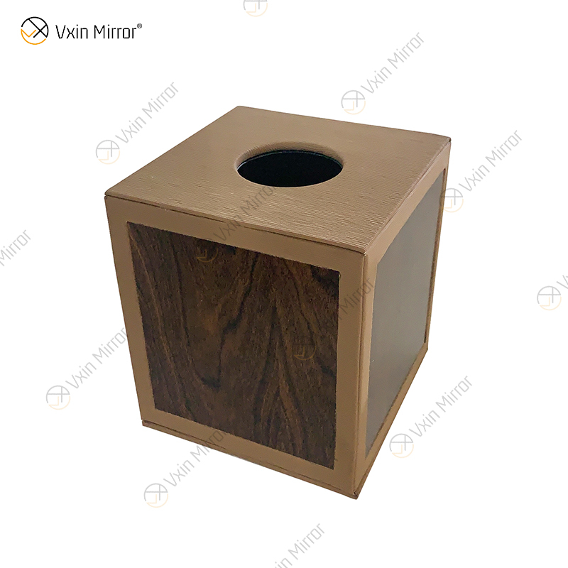 Vxin Mirror WXB-003 Коричневая роскошная деревянная кожаная коробка для салфеток для домашнего декора